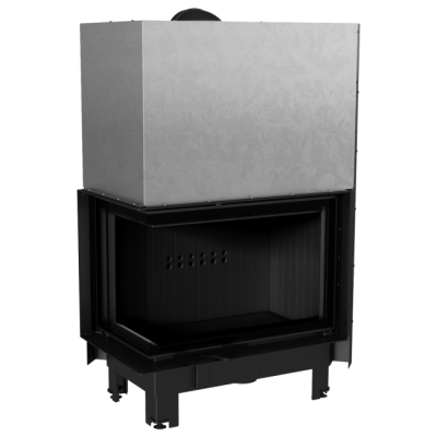 Kratki MBA L BS G Black Ενεργειακό Τζάκι Ξύλου Αερόθερμο 17kW Αριστερή Γωνία με Συρόμενη Πόρτα