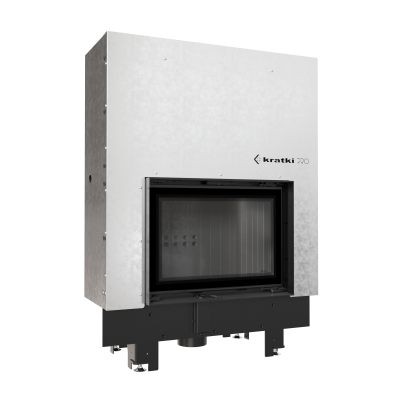 Kratki MBM G Black Ενεργειακό Τζάκι Ξύλου Αερόθερμο 10kW Ίσιο με Συρόμενη Πόρτα