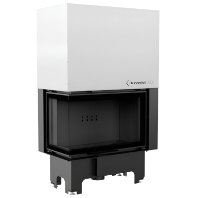 Kratki VNL 810 410 Black Ενεργειακό Τζάκι Ξύλου Αερόθερμο 14kW Αριστερή Γωνία με Συρόμενη Πόρτα