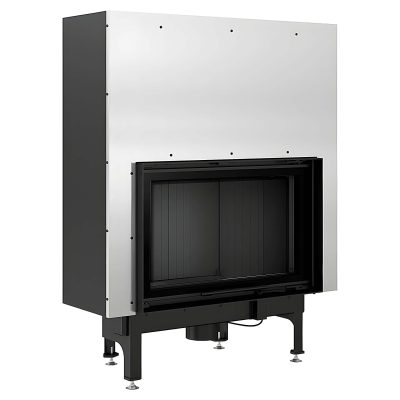 Ενεργειακό τζάκι Kratki Nadia 12 G Black 12kW ίσιο με συρόμενη πόρτα